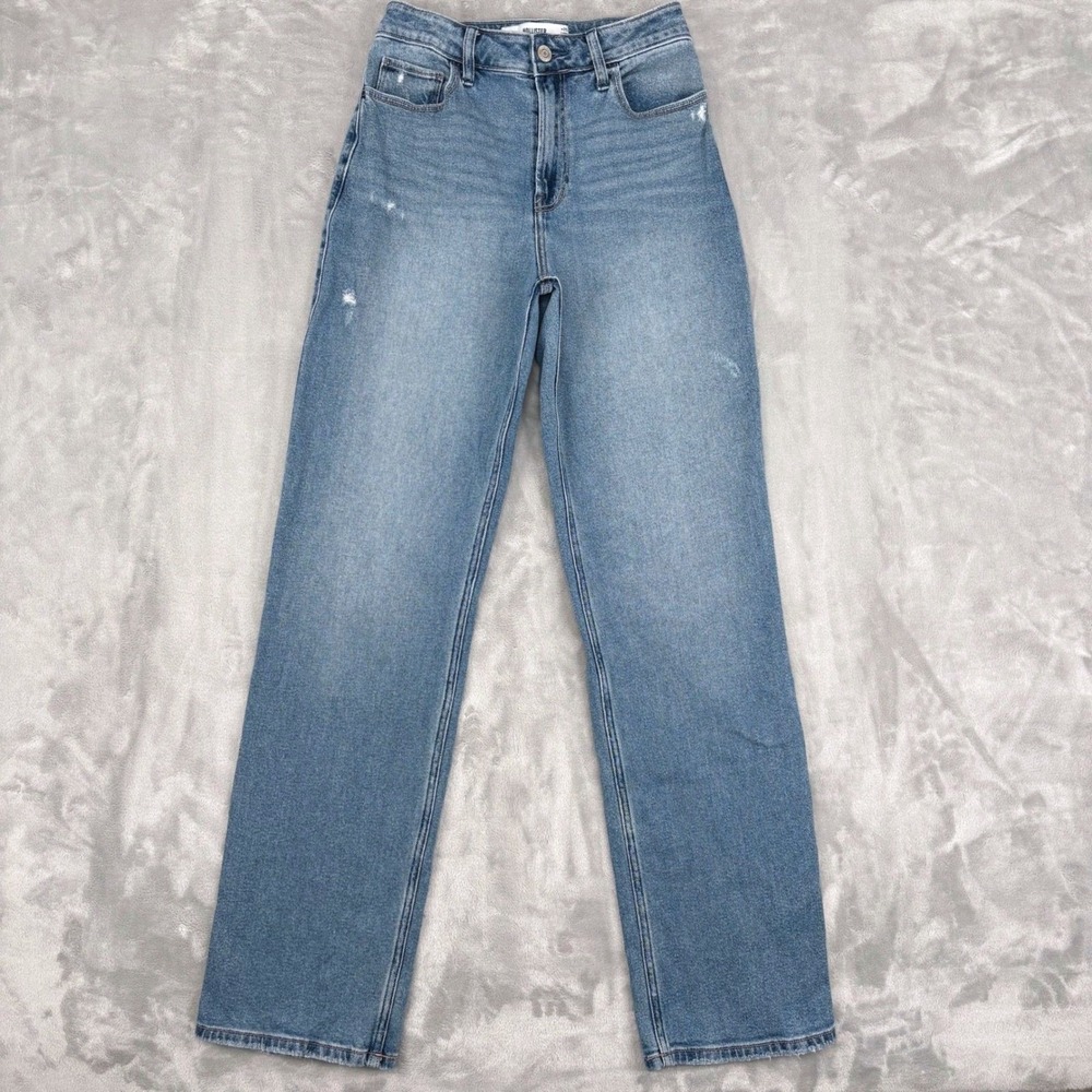 Hollister Jeans Womens 25L‎ (25x33) Ultra High-Rise Dad Straight Leg Distressed